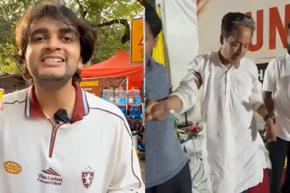 अनशन स्थल पर फूड रिव्यू: सोशल मीडिया पर क्यों घिरे आयुष सपरा?