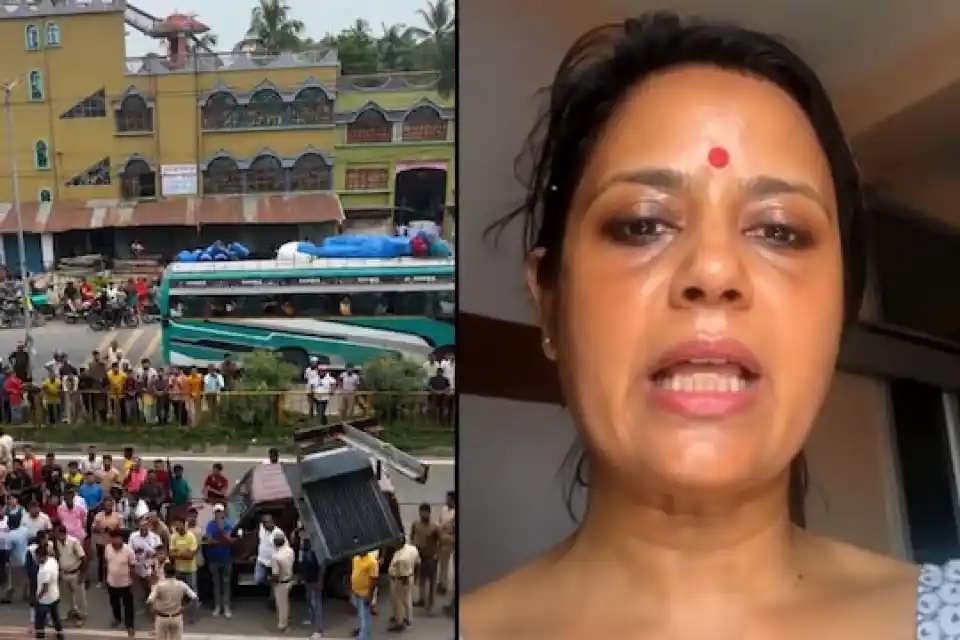 महुआ मोइत्रा पर पश्चिम बंगाल में फिर हुआ अंडों से हमला