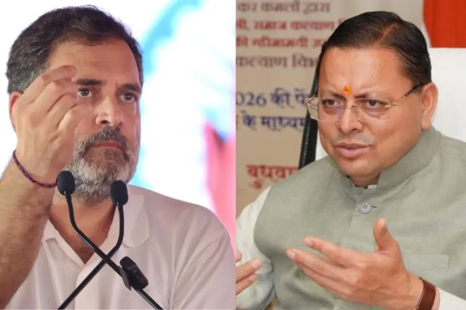 सीएम धामी का राहुल गांधी पर तीखा हमला, संस्कारों पर उठाए सवाल