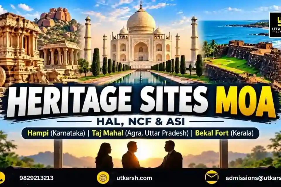 विरासत संरक्षण हेतु NCF, ASI और HAL के मध्य समझौता